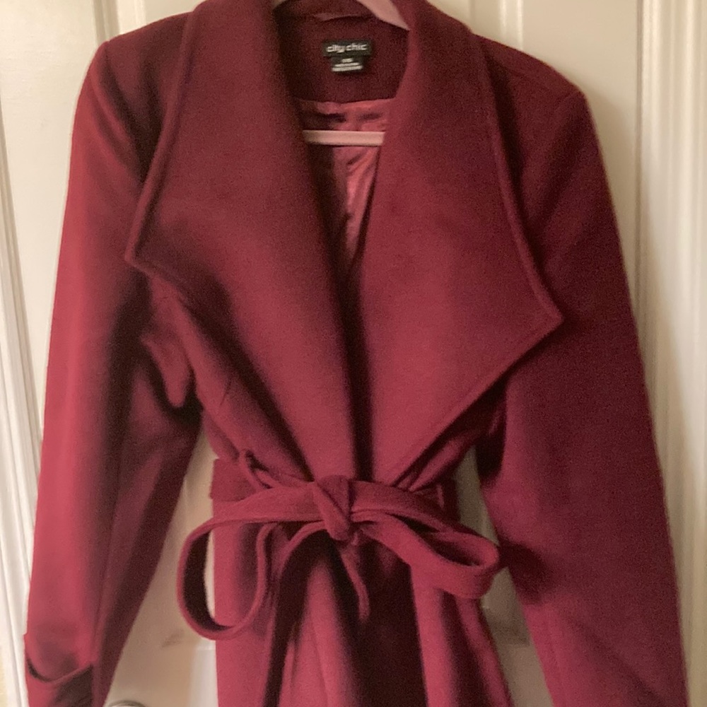 City Chic Sangria Coat